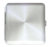 Papierośnica Metalowa w Kolorze Oliwki z Białym