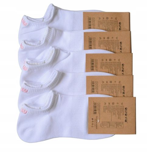 stopki bawełna aura.via 38-41 zestaw 5 PAR czarne na Arena.pl