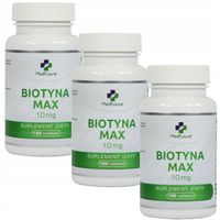 BIOTYNA MAX 10 mg Piękne włosy, skóra, paznokcie 360 tabletek 3 opakowania