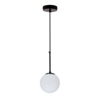 Pompei lampa wisząca czarny 1x40W E27 klosz biały 15cm