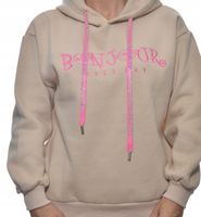 Damska bluza dresowa z kapturem uni beżowy