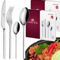 GERLACH ZESTAW KOMPLET SZTUĆCÓW SZTUĆCE PUDEŁKO POŁYSK MODERN 12 OSÓB 48el