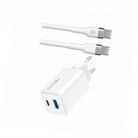 Szybka ładowarka GaN 45W 2 wejścia USB i USB-C z kablem do Oppo A98 5G