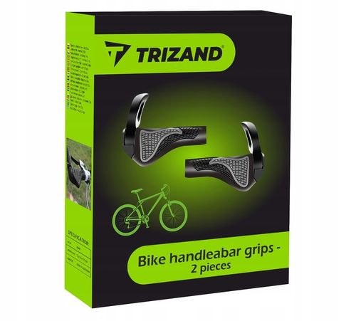Chwyty Rowerowe 2x Rączki Antypoślizgowe Profilowane Rogi Rowerowe Alu Guma na Arena.pl