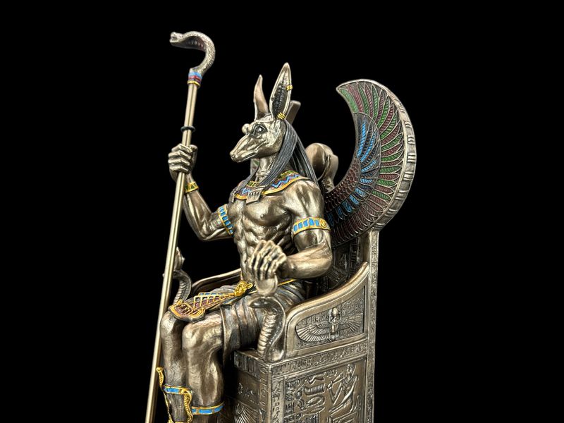 EGIPSKI BÓG ANUBIS NA TRONIE VERONESE (WU76733A4) zdjęcie 5