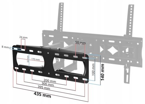 UCHWYT DO TELEWIZORA 32-85 CALI obrotowy EXTRA MOCNY DO 45KG wieszak TV hak na Arena.pl