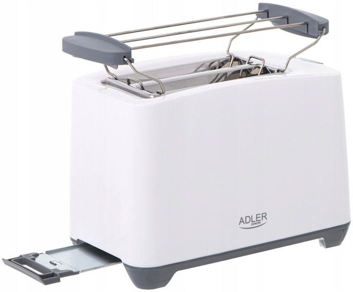Toster Adler AD 3216 biały 1000 W lampka ruszt zdjęcie 3
