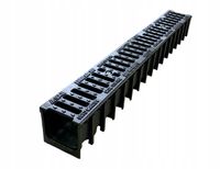 Odwodnienie liniowe kanał 1m h100 B125 koryto plastik ruszt ŻELIWO