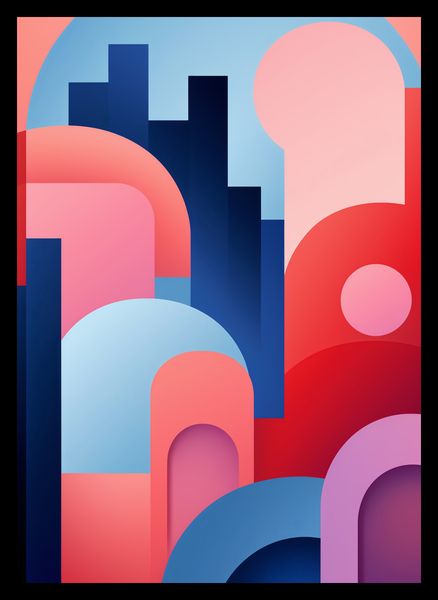 Plakat 25x35cm Miasto Kolorów zdjęcie 2