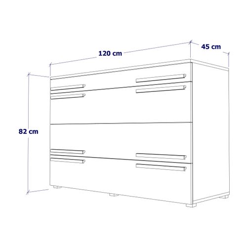 KOMODA z 4 szufladami 120cm na Arena.pl