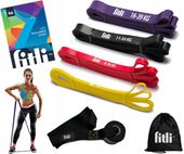 GUMY OPOROWE GUMY DO ĆWICZEŃ GUMA power band ZESTAW 4 GUM 2-39KG +