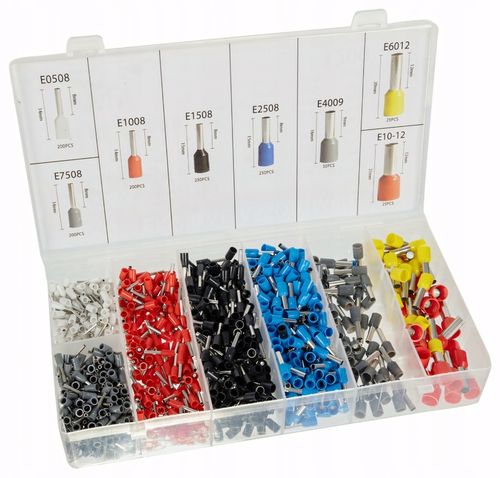 ZACISKARKA PRASKA DO TULEJEK KOŃCÓWEK 0,25-10MM ZESTAW DO TULEJEK 1200 SZT na Arena.pl