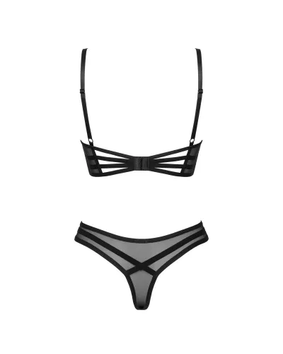 obsessive roxelia czarny xl/2xl - komplet z siateczki i koronką na Arena.pl