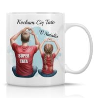 Prezent Dla Taty Na Dzień Ojca Kubek Z Dziećmi Z Imieniem Upominek