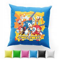 POSZEWKA Z NADRUKIEM BAWEŁNIANA 40x40CM - SONIC GRA
