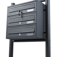 15863 Wolnostojąca skrzynka lokatorska na listy grafitowa 3 wrzuty