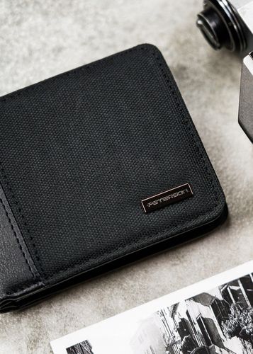 Portfel męski ze skóry eko Peterson z ochroną RFID STOP na gotówkę karty na Arena.pl