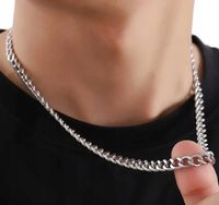 NASZYJNIK MĘSKI STAL CHIRURGICZNA PANCERKA 55 cm / 6 mm