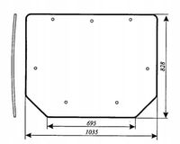 szyba tylna - tył do ciągnika Pronar 320a