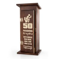 SKRZYNKA na ALKOHOL drewniana PREZENT URODZINY KOLEGI 18-99 grawer gratis