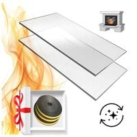 SZYBA DO KOMINKA PIECA  ŻAROODPORNA  SAMOCZYSZCZĄCA  KOMINKOWA WYMIAR SZKŁO