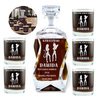 Karafka do Whisky Grawerowana Idealny Prezent Gift na Wieczór Kawalerski
