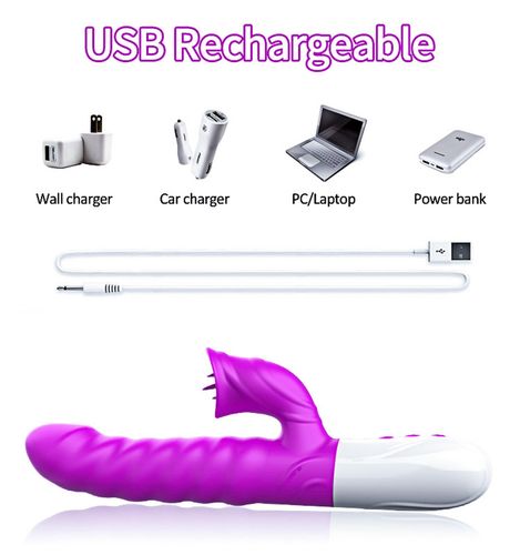 wibrator-silicon, vibrator 7 function and heating mode, purple na Arena.pl