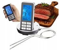 BEZPRZEWODOWY TERMOMETR DO GRILLA WĘDZARNI DOMOWY DO MIĘSA STEKÓW 2x SONDA