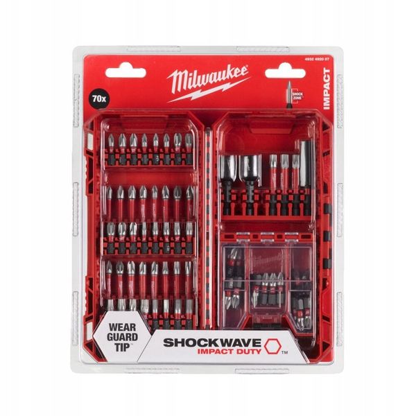 MILWAUKEE Zestaw bitów udarowych 70 elementów SHOCKWAVE IMPACT zdjęcie 1