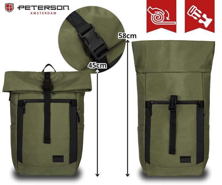 plecak miejski ptn rio-9107 green zdjęcie 6