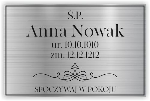TABLICZKA NA GRÓB NAGROBKOWA TABLICA NAGROBNA na Arena.pl