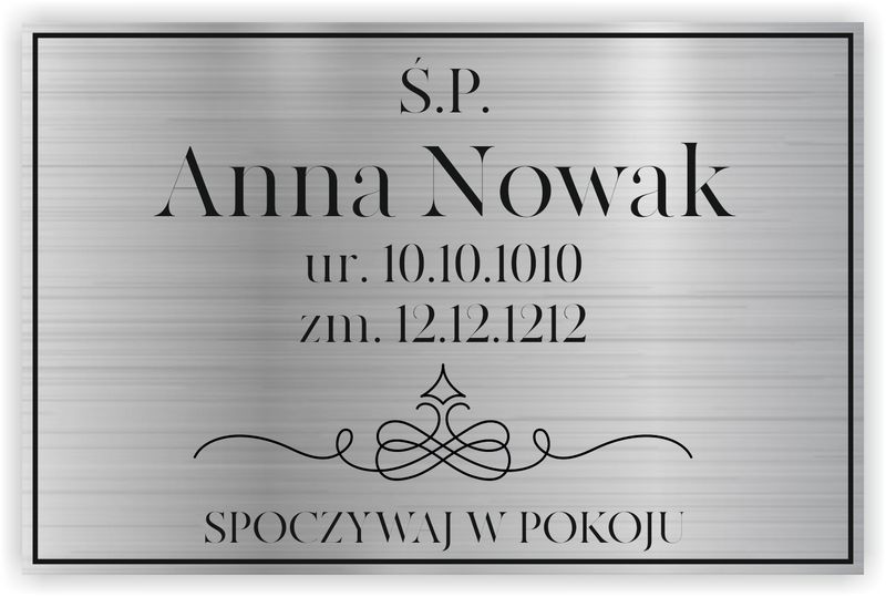 TABLICZKA NA GRÓB NAGROBKOWA TABLICA NAGROBNA zdjęcie 14