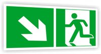 Tabliczka ewakuacyjna nadruk 20x10 Kierunek do wyjścia ewakuacyjnego Znak