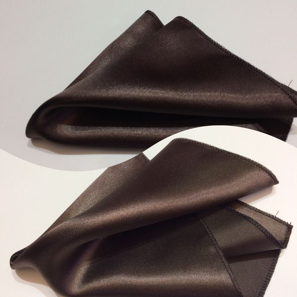 Poszetka satynowa brązowa zdjęcie 1