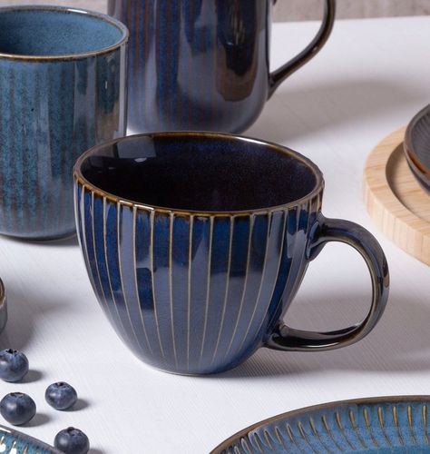 Filiżanki komplet 6 filiżanek do kawy Altom Design Reactive Stripes 450 ml na Arena.pl