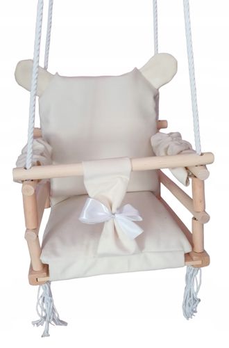 HUŚTAWKA 3w1 DLA DZIECI królik BEŻ dom ogród pokój na Arena.pl