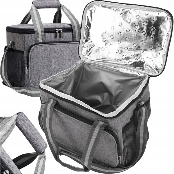 Torba Termiczna Śniadaniowa Duża Na Śniadanie Jedzenie Napoje Lunch zdjęcie 4