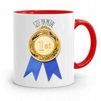 Kubek Czerwony Dla Szefa Szef Na Medal Prezent Z Nadrukiem Ze Zdjęciem