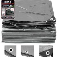 PLANDEKA UNIWERSALNA WZMACNIANA 8x10 M SZARA VERKE V50027 120 g/m