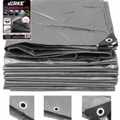 PLANDEKA UNIWERSALNA WZMACNIANA 8x10 M SZARA VERKE V50027 120 g/m