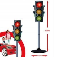 Sygnalizacja świetlna na baterie wysokość 70cm znak drogowy