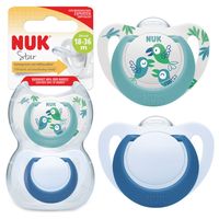NUK Smoczek uspokajający silikonowy GENIUS STAR 18-36m 2 sztuki BOY