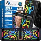 DESKA DO POMPEK + UCHWYTY DO ĆWICZEŃ KLATKI POMPKI PUSH-UP 14w1 MOCNA 150KG