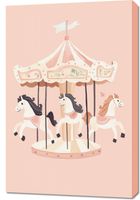 Obraz 60x90cm Wzory dla Dzieci, Dziewczynki Do Pokoju - Karuzela 2