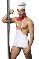 h cook outfit 4 pcs white tu (size: tu)