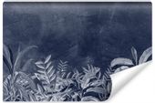 Fototapeta Szare LIŚCIE Tropikalne Beton 180cm x 120cm