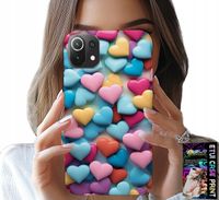 ETUI DO XIAOMI MI 11 LITE - KOLOROWE SERCA MOŻLIWOŚĆ PERSONALIZACJI