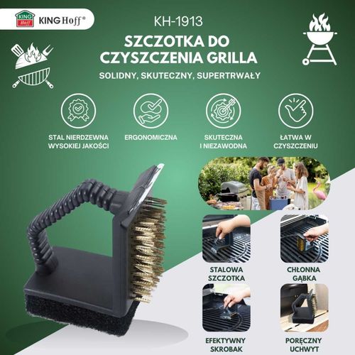 szczotka 3w1 do czyszczenia rusztu grilla kinghoff kh-1913 na Arena.pl
