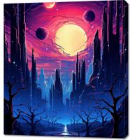 Obraz 90x100cm Gwieździste Miasto