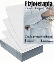 Ulotki A5 reklamowe firmowe 100 szt dużo wzorów do wyboru FIZJOTERAPIA